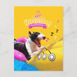 Bull Terrier "Happy Birthday" Photo Card