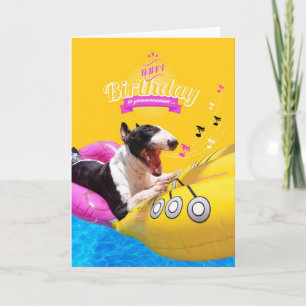 Bull Terrier "Happy Birthday" Photo Card