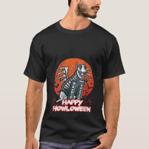 Bull Terrier Happy Halloween Costume Skeleton V Ne T-Shirt