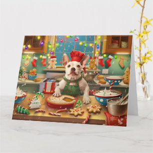 Bull Terrier Holiday Baking: Festive Christmas Card