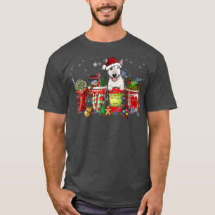 Bull Terrier Iced Latte Snowmen Sweets Snow Christ T-Shirt