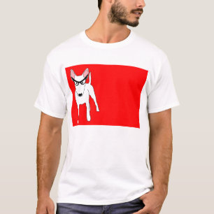 Bull Terrier in Dame Edna Glasses T-Shirt