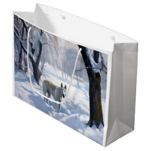 Bull Terrier Let It Snow Christmas Large Gift Bag