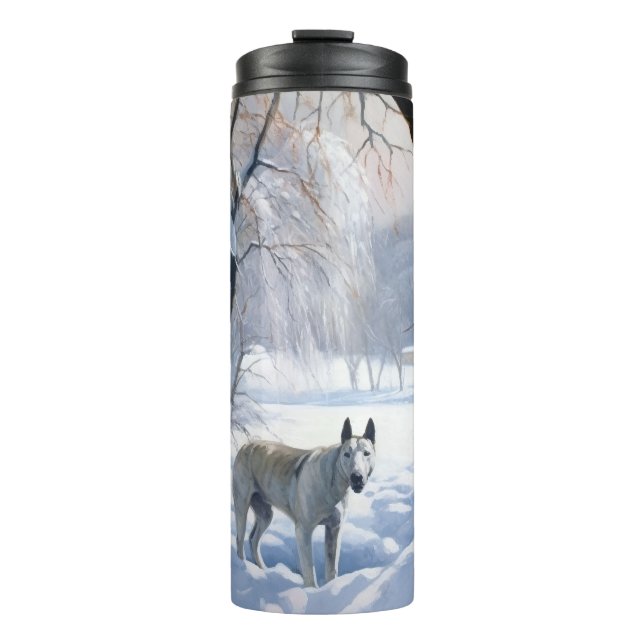 Bull Terrier Let It Snow Christmas  Thermal Tumbler (Front)