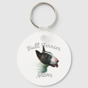 Bull Terrier Mum 2 Key Ring