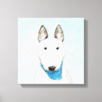 Bull Terrier Painting - Cute Original Dog Art