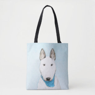 Bull Terrier Painting - Cute Original Dog Art Tote Bag