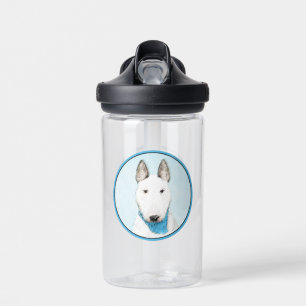 Bull Terrier Painting - Cute Original Dog Art Water Bottle