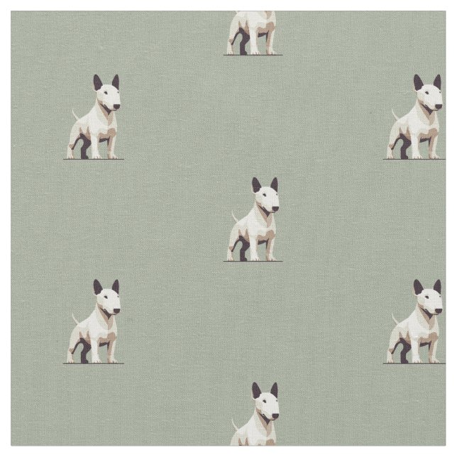 Bull terrier pattern fabric (Close Up)