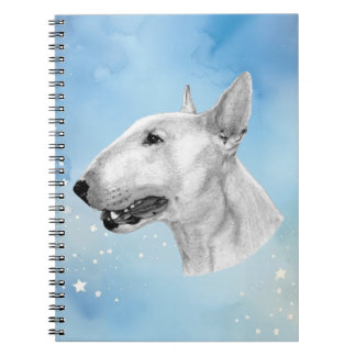Bull Terrier pencil drawing Notebook