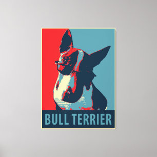 Bull Terrier Political Parody Canvas Print