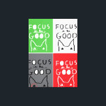 Bull Terrier Pop Art Focus on the GOOD inspiration Canvas Print<br><div class="desc">Bull Terrier Pop Art Focus on the GOOD quote to add positivity to your day! Great gift for a friend,  collector,  and bull terrier lover!</div>