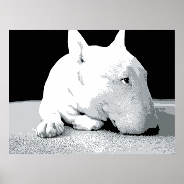 Bull Terrier Pop Art Print (Front)