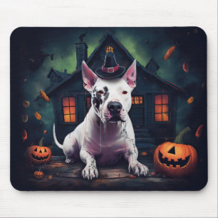 Bull Terrier Pumpkins Halloween Scary Mouse Mat