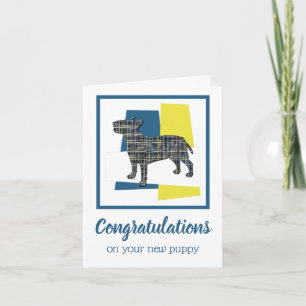 Bull Terrier Puppy Congratulations Greeting Card