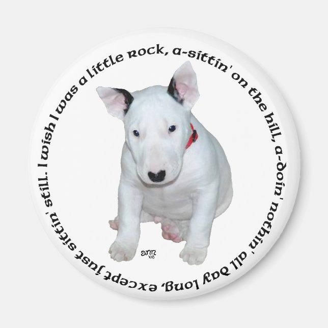 Bull Terrier Puppy Ditties Magnet (Front)