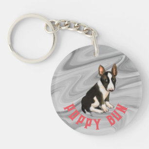 Bull terrier puppy Keychain