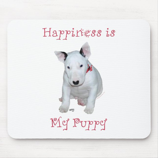 Bull Terrier Puppy Mouse Mat (Front)