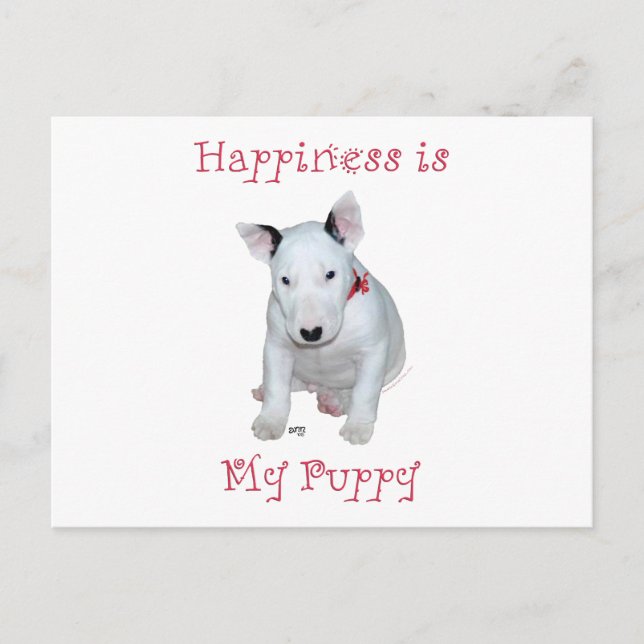 Bull Terrier Puppy Postcard (Front)