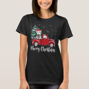Bull Terrier Red Truck Christmas Tree Xmas  Dog T-Shirt