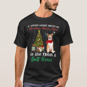 Bull Terrier Reindeer Christmas Tree Ornament Deco T-Shirt