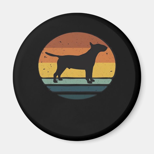 Bull Terrier Retro Vintage Classic T-Shirt Magnet (Front)
