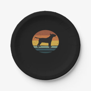 Bull Terrier Retro Vintage Classic T-Shirt Paper Plate