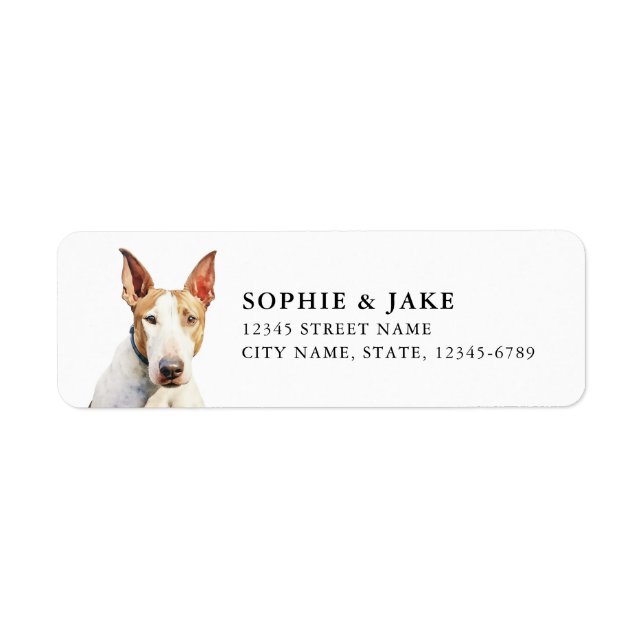 Bull Terrier Return Address Label (Front)