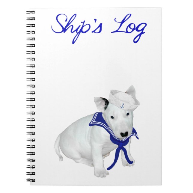 Bull Terrier Sailor Notebook (Front)