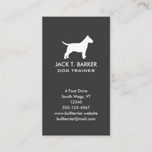 Bull Terrier Silhouette Business Card