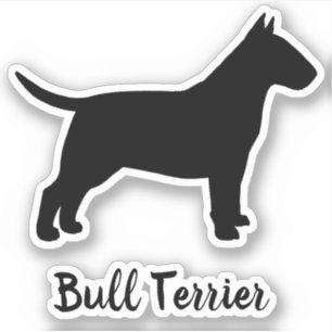 Bull Terrier Silhouette Dog Breed Vinyl Sticker