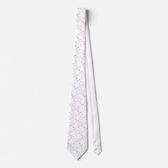bull terrier silhouette tie (Front)