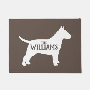 Bull Terrier Silhouette Welcome Mat Custom Doormat