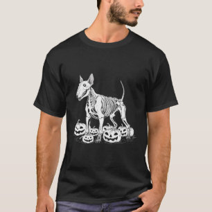 Bull Terrier Skeleton Birthday Halloween Mens Wome T-Shirt