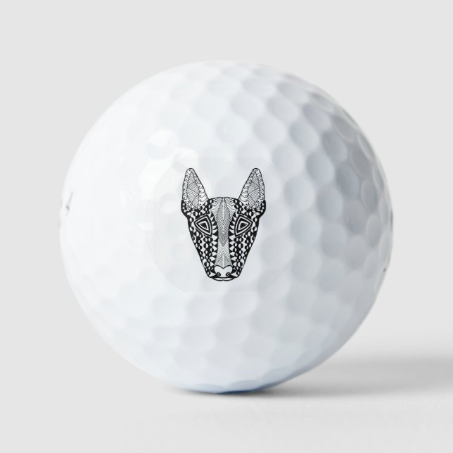 Bull Terrier Sketch Golf Balls (Front)