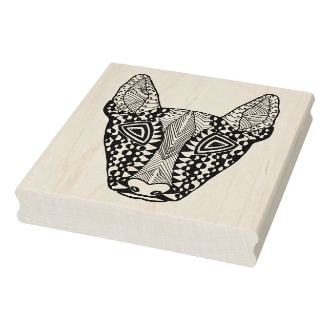 Bull Terrier Sketch Rubber Stamp (Stamp)