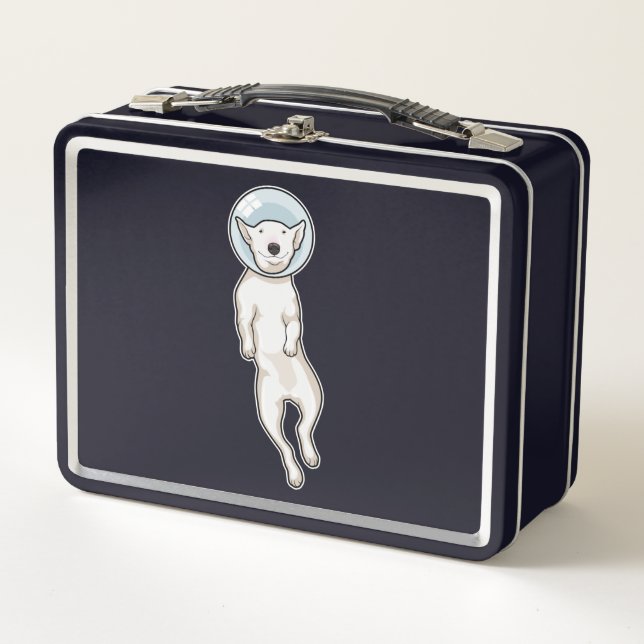 Bull Terrier Space Metal Lunch Box (Front)