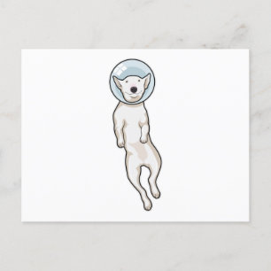Bull Terrier Space Postcard