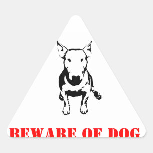 BULL TERRIER STICK TRIANGLE STICKER