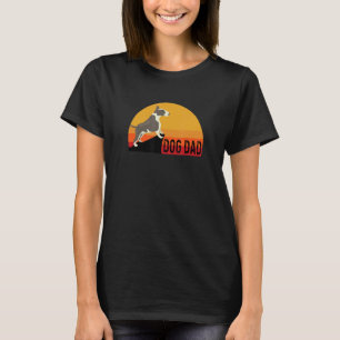 Bull Terrier Sunset Dog Pet Black Orange Yellow D T-Shirt