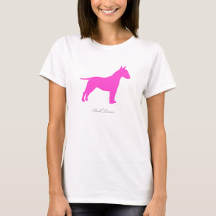 Bull Terrier T-shirt (pink silhouette)
