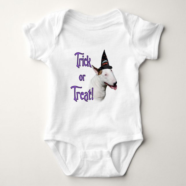 Bull Terrier Trick Baby Bodysuit (Front)