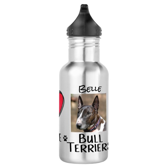 Bull Terriers Peace Love Dog Lovers 532 Ml Water Bottle (Right)