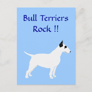 Bull Terriers Rock !! Postcard