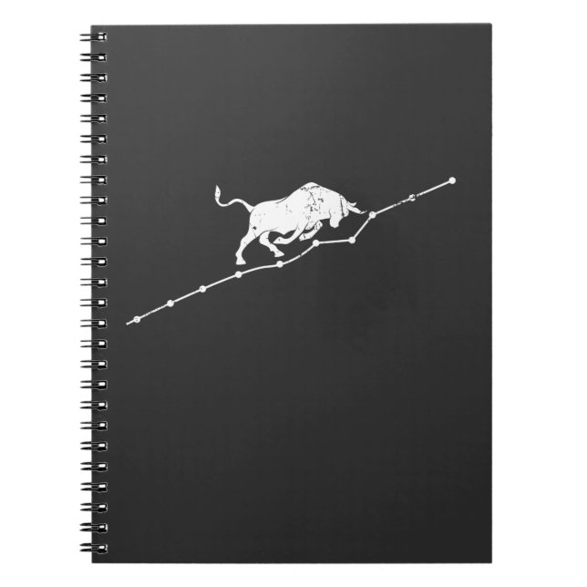 Bull Trend Stock Market Trading Trader Investor Notebook (Front)