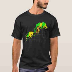 Bull vs Bear Bitcoin Cryptocurrency Market Trader  T-Shirt