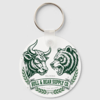 Bull vs Bear Faceoff — Trader Key Ring