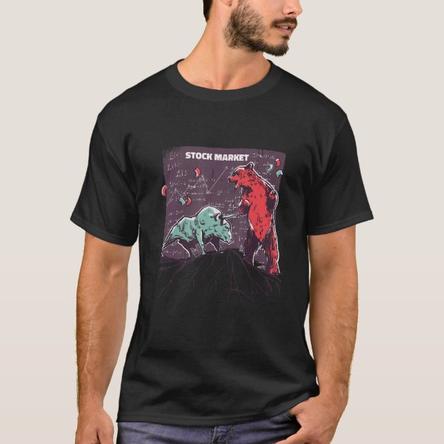 Bull Vs Bear Stock Market Cool T-Shirt (Front)