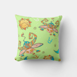 Bull Zodiac Sign Pattern Cushion