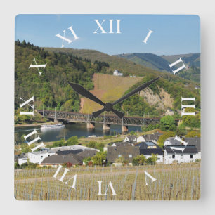 Bullay Moselle Bridge Square Wall Clock